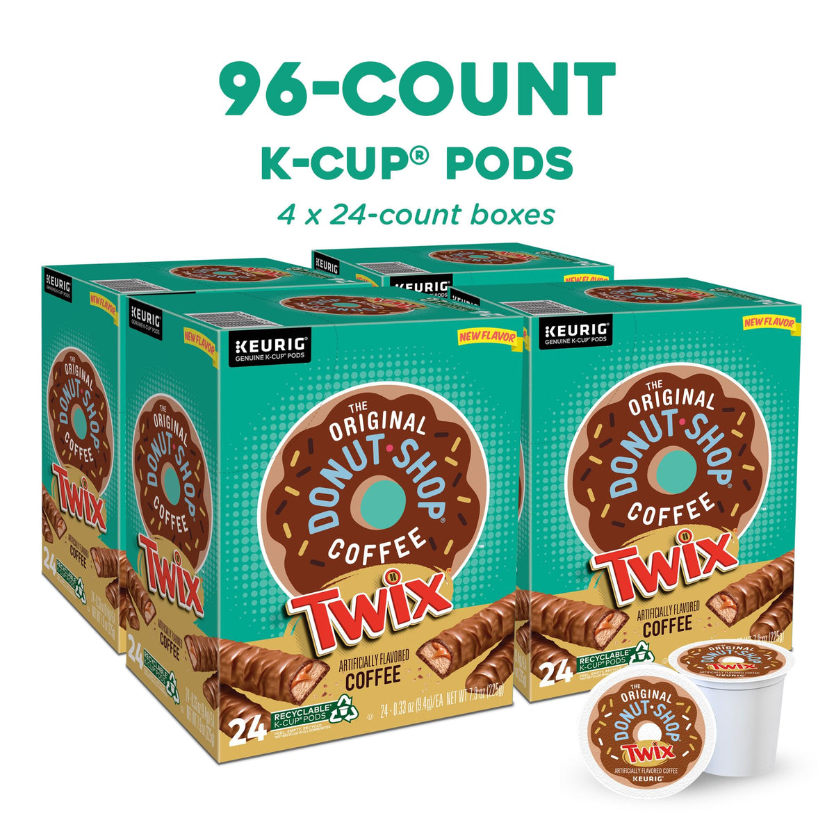 TWIX coffee pods close-up showing rich aroma and premium packaging.
