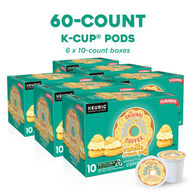 The Original Donut Shop Vanilla Cream Puff packaging showing 60-count box.