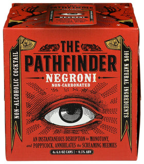The Pathfinder Negroni 4 Pack bottle front view, ideal for elegant social sipping.