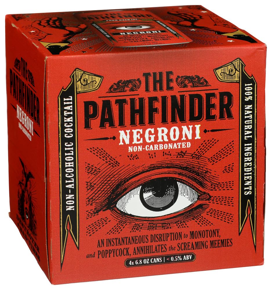 The Pathfinder Negroni 4 Pack glass serving, ready for a sophisticated mocktail moment.