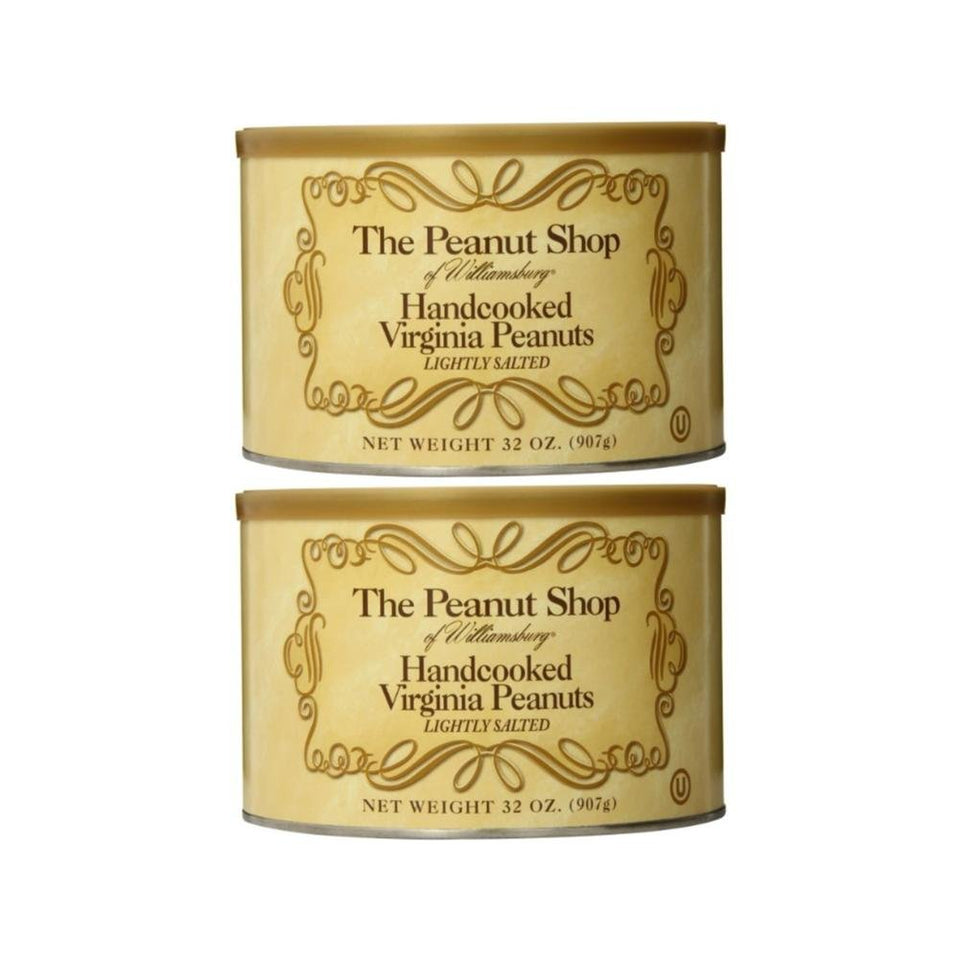 The Peanut Shop of Williamsburg handcooked Virginia peanuts, lightly salted, ideal for snacking.