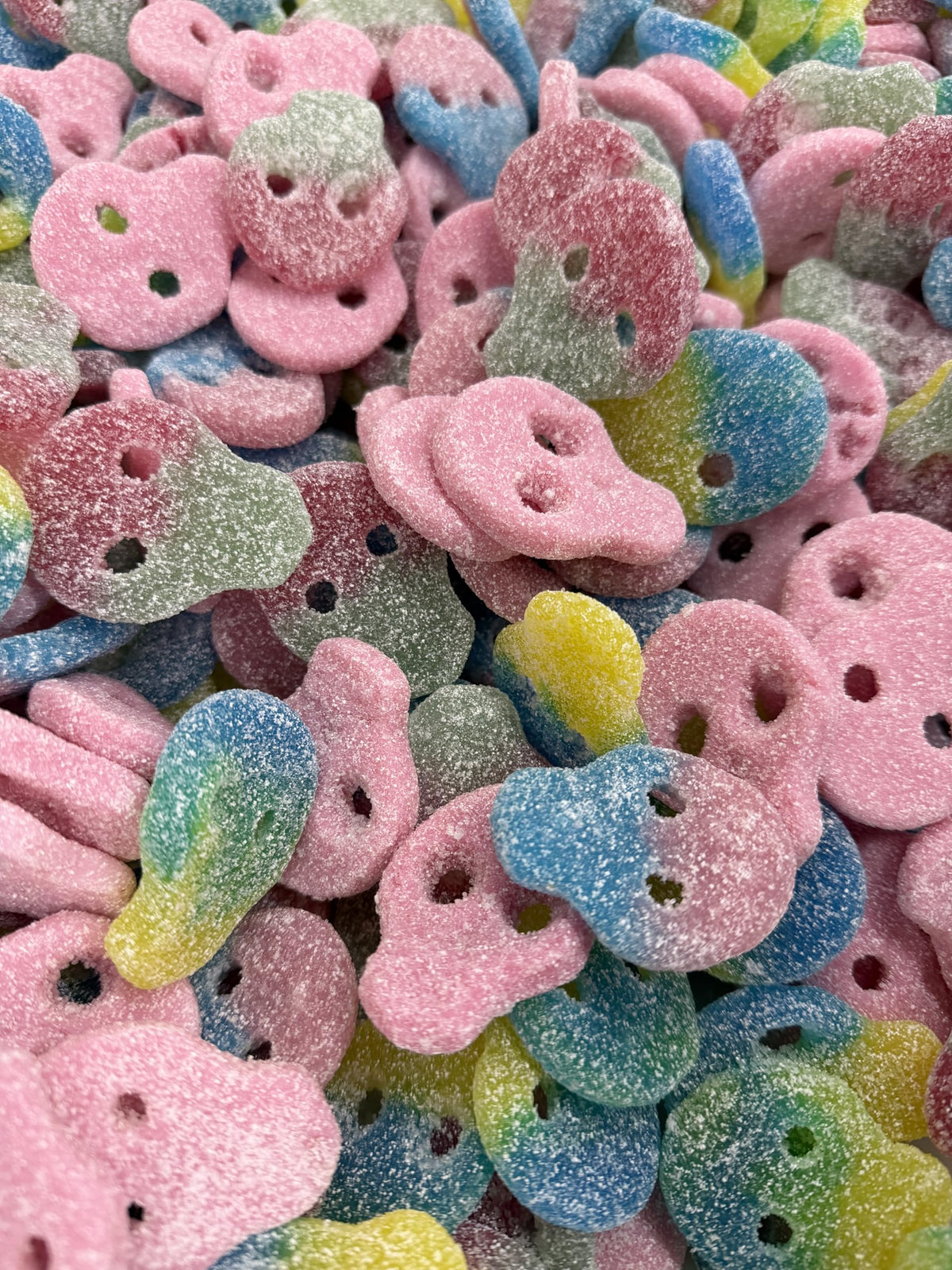 The Penny Candy Store sour skull gummies 1 lb, vegan and great for sharing.