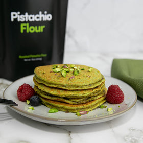 The Pistachio Factory pistachio flour scoop ready for cookies or pancakes