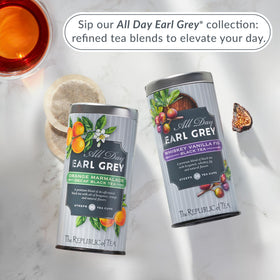 Ingredients banner showing black tea and natural flavors