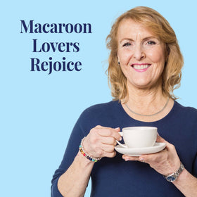 Steaming cup of The Republic of Tea almond coconut macaroon aroma for an afternoon break