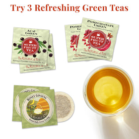 The Republic of Tea assortment invites exploration of black, green, and herbal flavors
