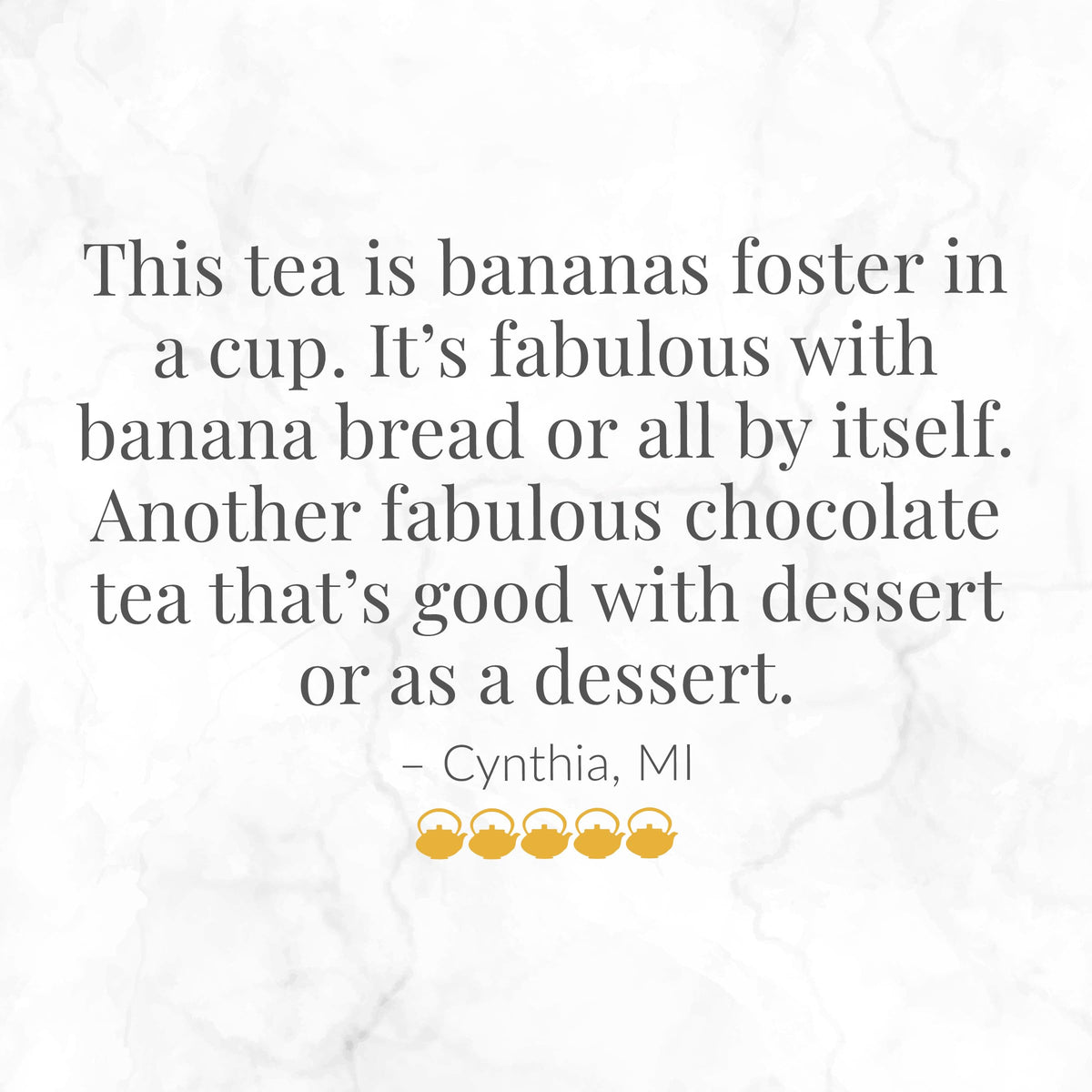 Packaging display of Banana Cuppa Chocolate tea bags, a thoughtful gift option