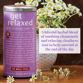 The Republic of Tea Be Well collection tea tin highlights antioxidant-rich rooibos.