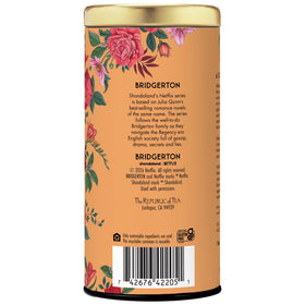 Hot cup of The Republic of Tea Bridgerton Benedict Spiced Brandy Tea invites calm evenings