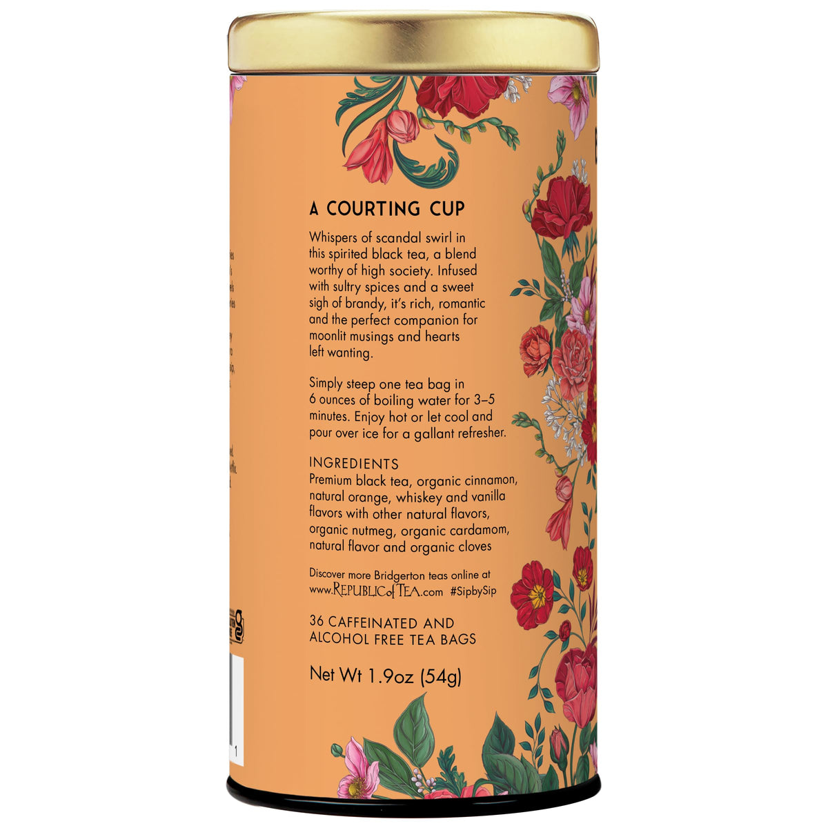 The Republic of Tea Bridgerton Benedict Spiced Brandy Tea steeps into a fragrant brew