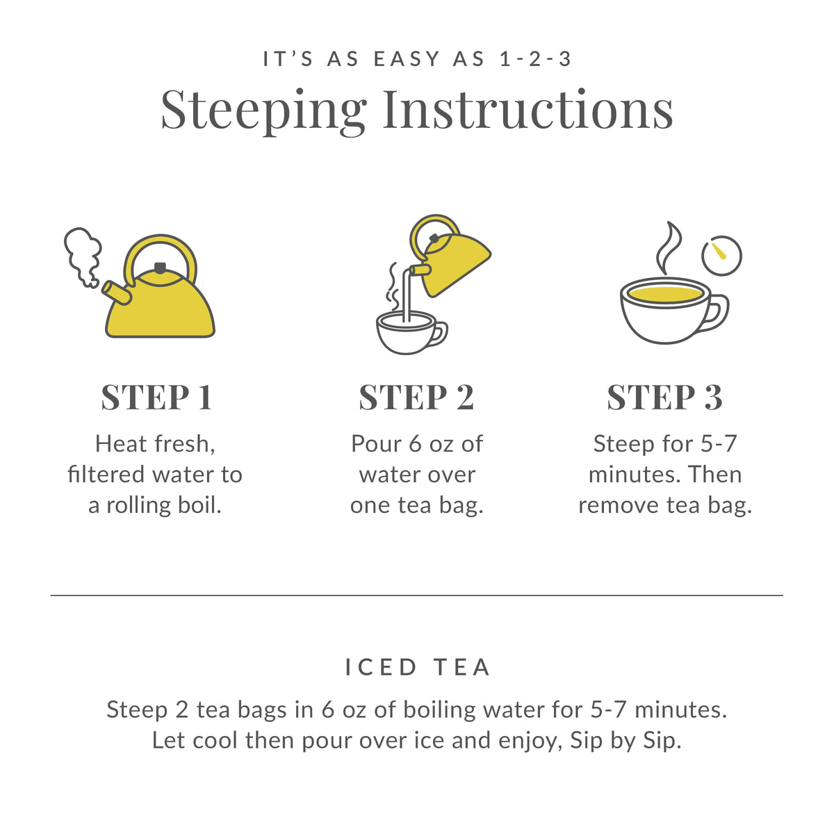 The Republic of Tea Caffeine-free tea cup, hot or iced, for versatile enjoyment.