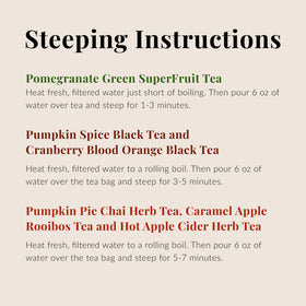 The Republic of Tea Caramel Apple Rooibos tea bag, smooth dessert-like comfort.