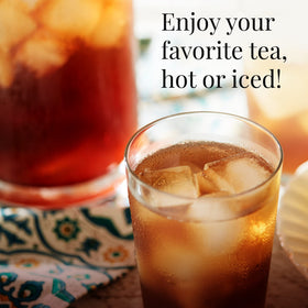 The Republic of Tea Cinnamon Plum Tea ready-to-sip cup for a gentle lift.