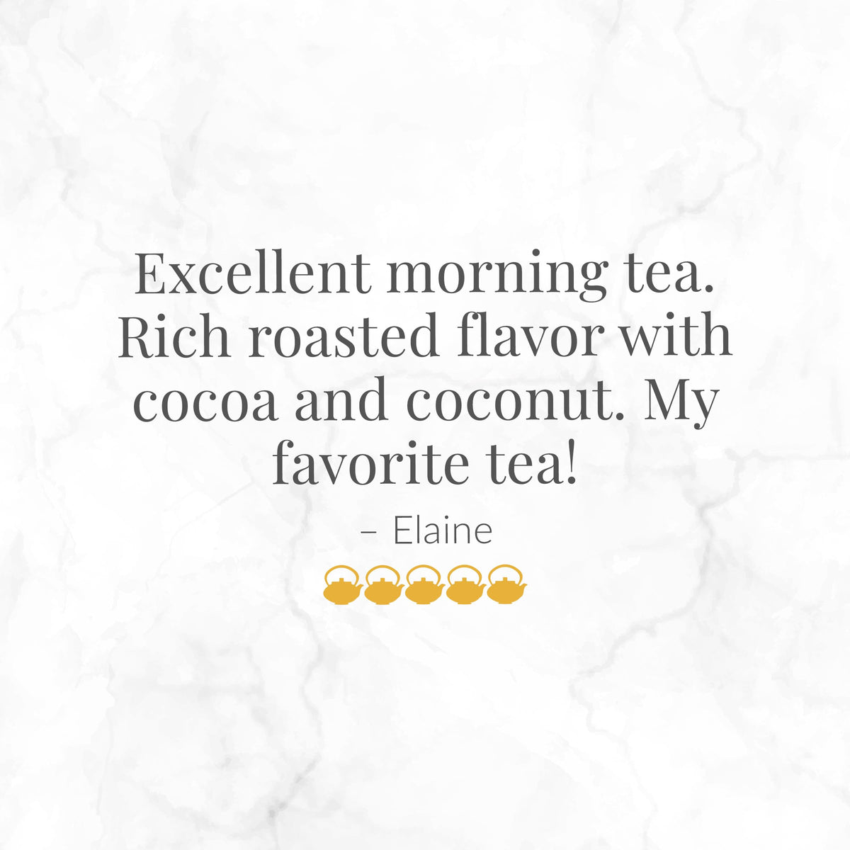 The Republic of Tea Coconut Cocoa Cuppa Chocolate tea bags ingredients list including roasted carob and chicory.