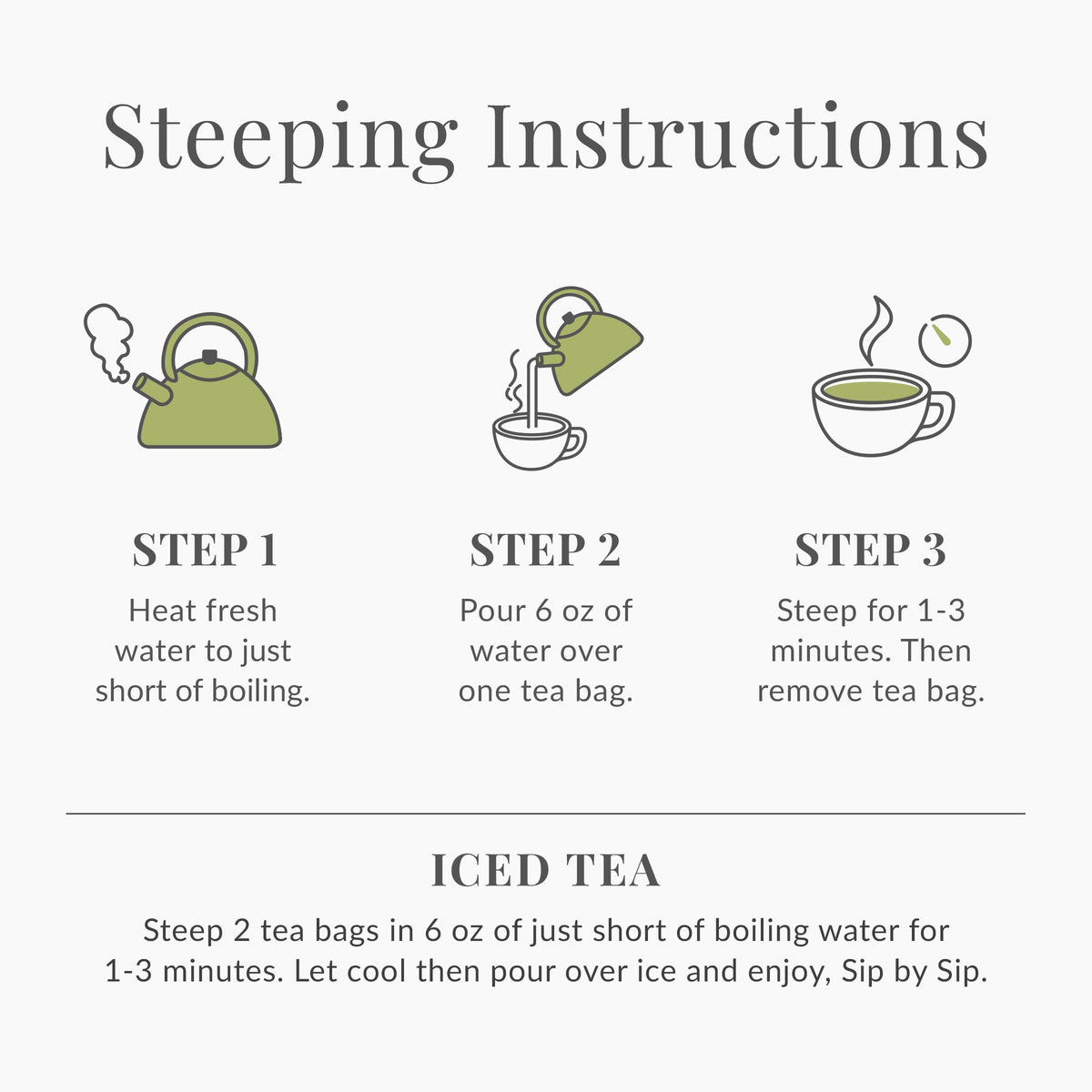 Gift-ready packaging for The Republic of Tea decaf People's Green Tea.