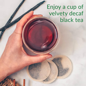 The Republic of Tea tea bags ready for a caffeine-free ritual.