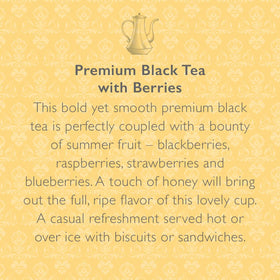 Pouring hot water over Bates' Brambleberry tea bags to steep a fragrant cup.