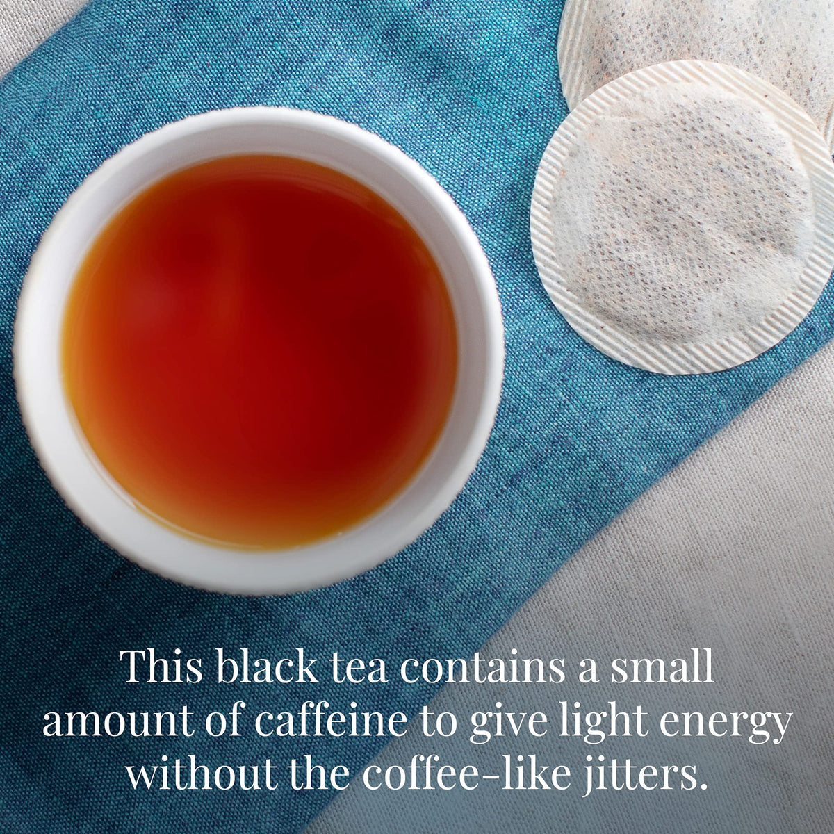 The Republic of Tea Earl Greyer brewed cup invites a relaxing citrus note.
