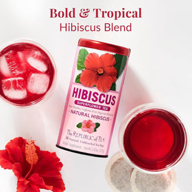 The Republic of Tea fruity hibiscus aroma elevates your senses during a calm afternoon ritual.
