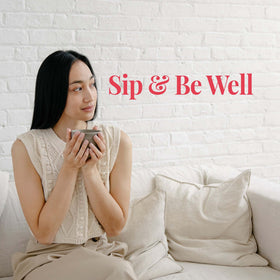 Get Burning steeping action suggests a bright, caffeine-free morning ritual.