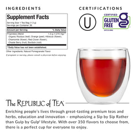 The Republic of Tea Get Gorgeous packaging design highlights brand aesthetics.