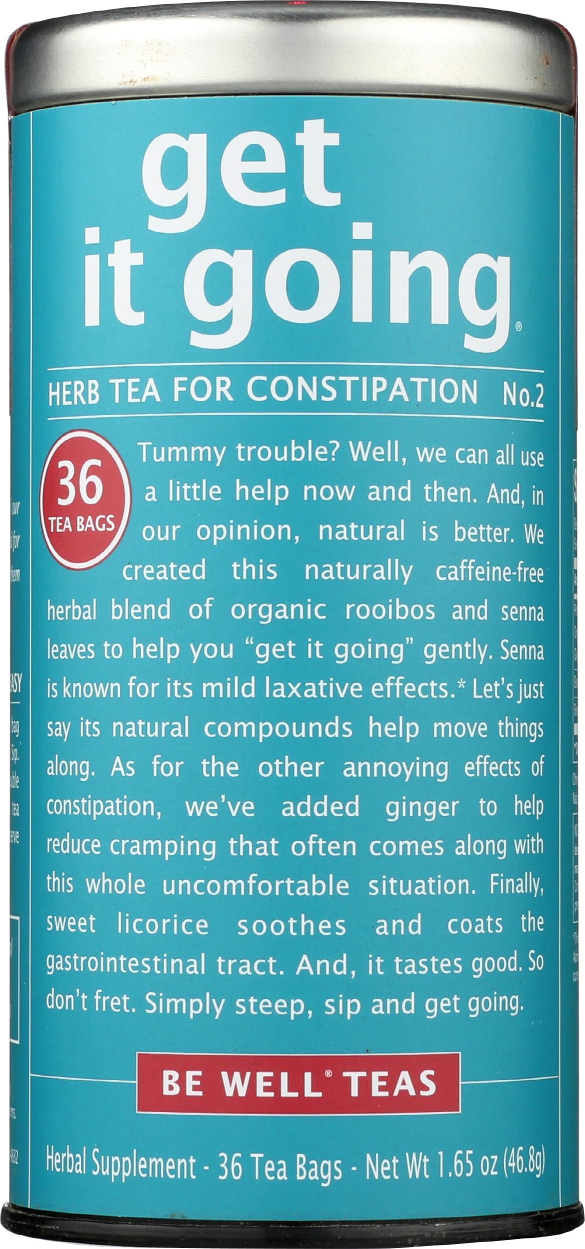 Kettle ready-to-brew scene with Get It Going Tea.