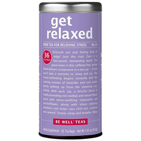 The Republic of Tea Get Relaxed No.14 tea tin promotes calm after a long day.