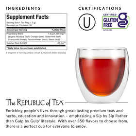 The Republic of Tea Get Some Zzz’s No. 5 organic-rooibos base flavor