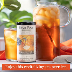 Refill pack of 100 tea bags from The Republic of Tea for convenient daily brewing.