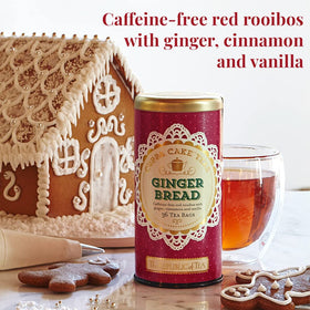 The Republic of Tea Gingerbread Cuppa Cake steeping action, easy caffeine-free indulgence.