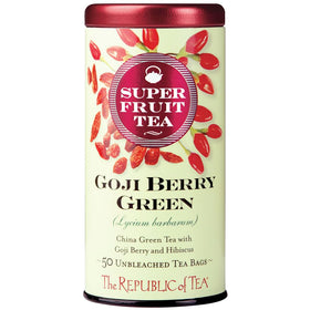 The Republic of Tea goji berry green superfruit tea tin antioxidant-rich blend