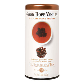 The Republic of Tea Good Hope Vanilla Red tea leaves ready for a soothing, caffeine-free brew