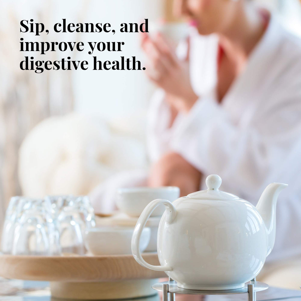 The Republic of Tea Green Pu-erh SuperDigest tea bags brewing a fragrant, earthy cup.