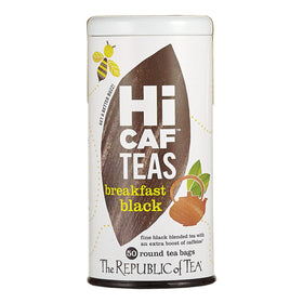 The Republic of Tea HiCAF Breakfast Black Tea tea bag for a quick energizing brew.