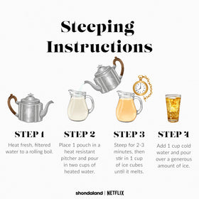 The Republic of Tea iced punch pitcher setup for six-quart servings