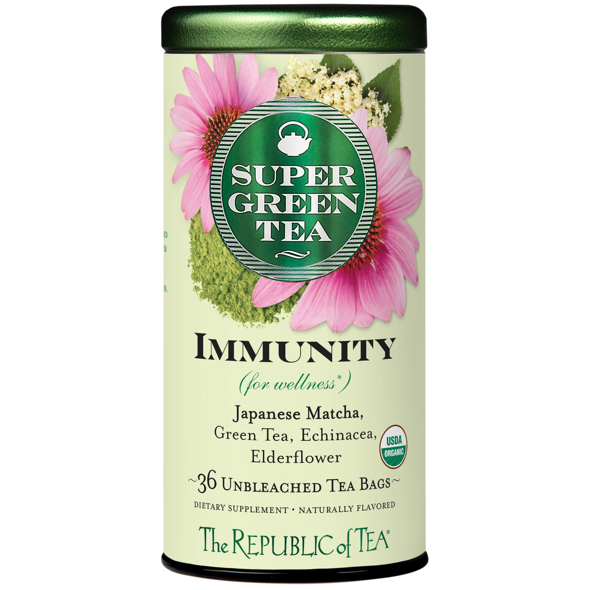 The Republic of Tea Immunity SuperGreen tea bags for daily wellness ritual