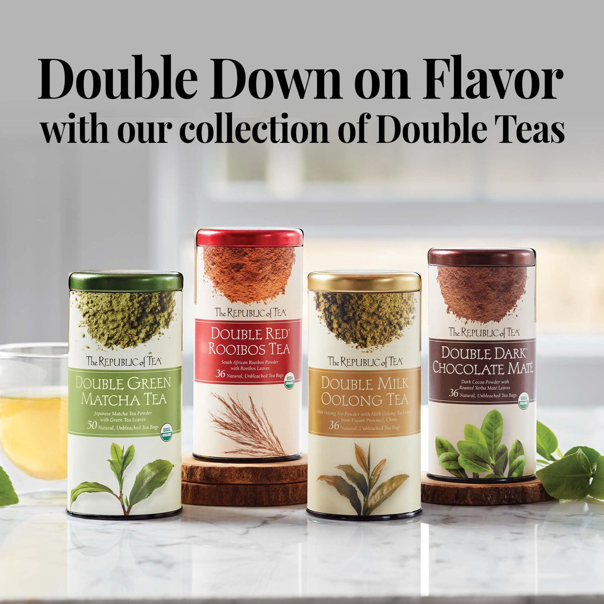 The Republic of Tea Jade cup steep reveals a jade-hued brew inviting calm ritual.