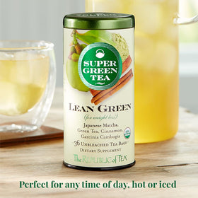 Lean Green brewed tea poured into glass, inviting aroma and flavor.