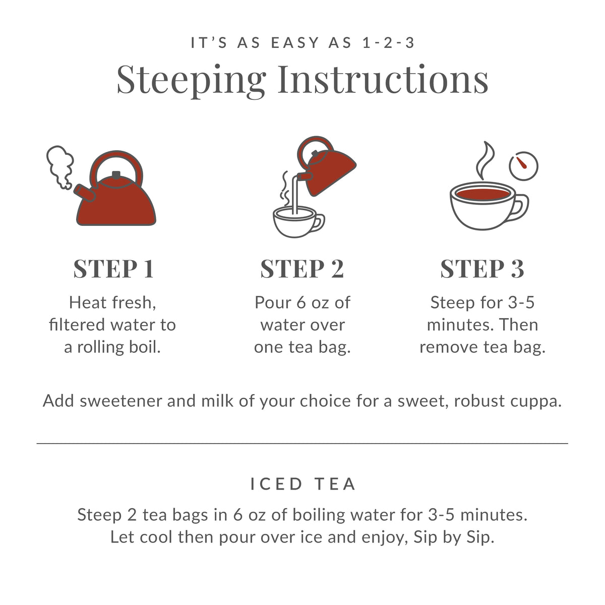 Hot or iced, Lucky Irish Breakfast tea suits busy days and casual moments