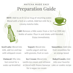 The Republic of Tea matcha latte prep with hot milk for a creamy, comforting drink.