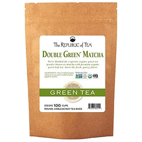 The Republic of Tea Organic Double Green Matcha Tea Bag offers fresh, convenient daily ritual.