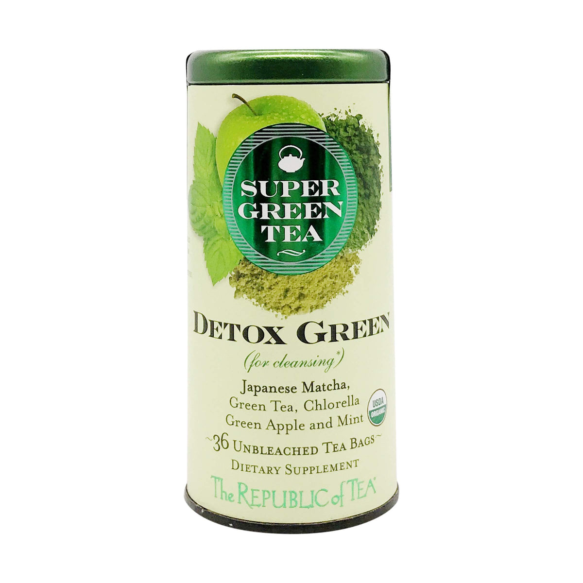 Matcha and green tea close-up showing vibrant powder.