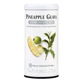 The Republic of Tea Pineapple Guava White Tea Bags ready for a bright tropical brew.