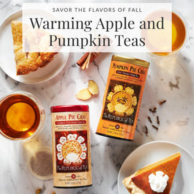 Steeping instructions for The Republic of Tea Pumpkin Pie Chai, pour 6 oz water.