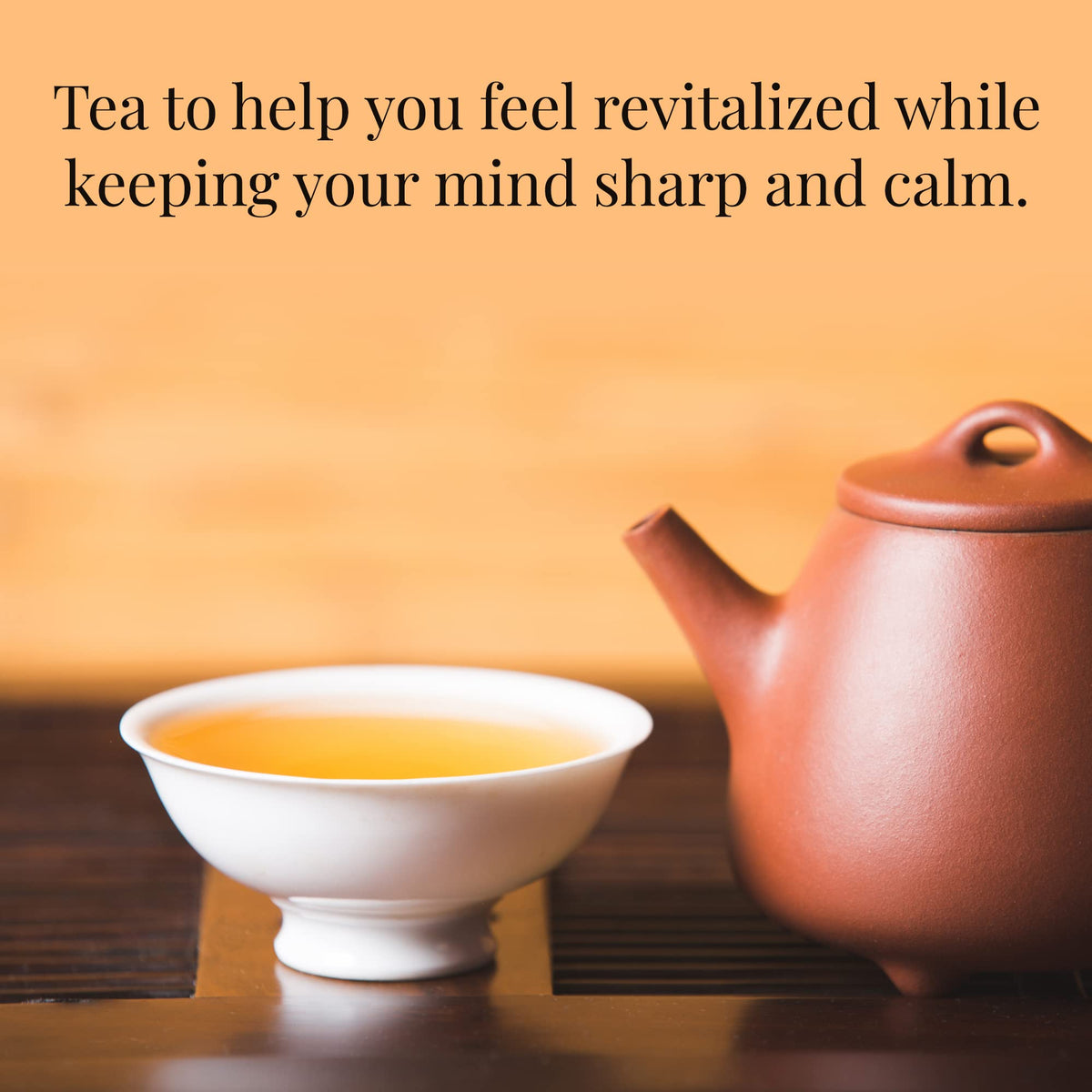 Steaming cup of The Republic of Tea Peach Blossom Oolong with a delicate floral scent.