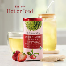 Bright cup from The Republic of Tea inviting a calm tea moment