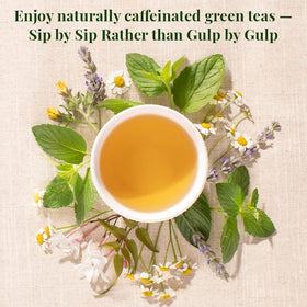 The Republic of Tea steeping green tea for a smooth, balanced infusion.