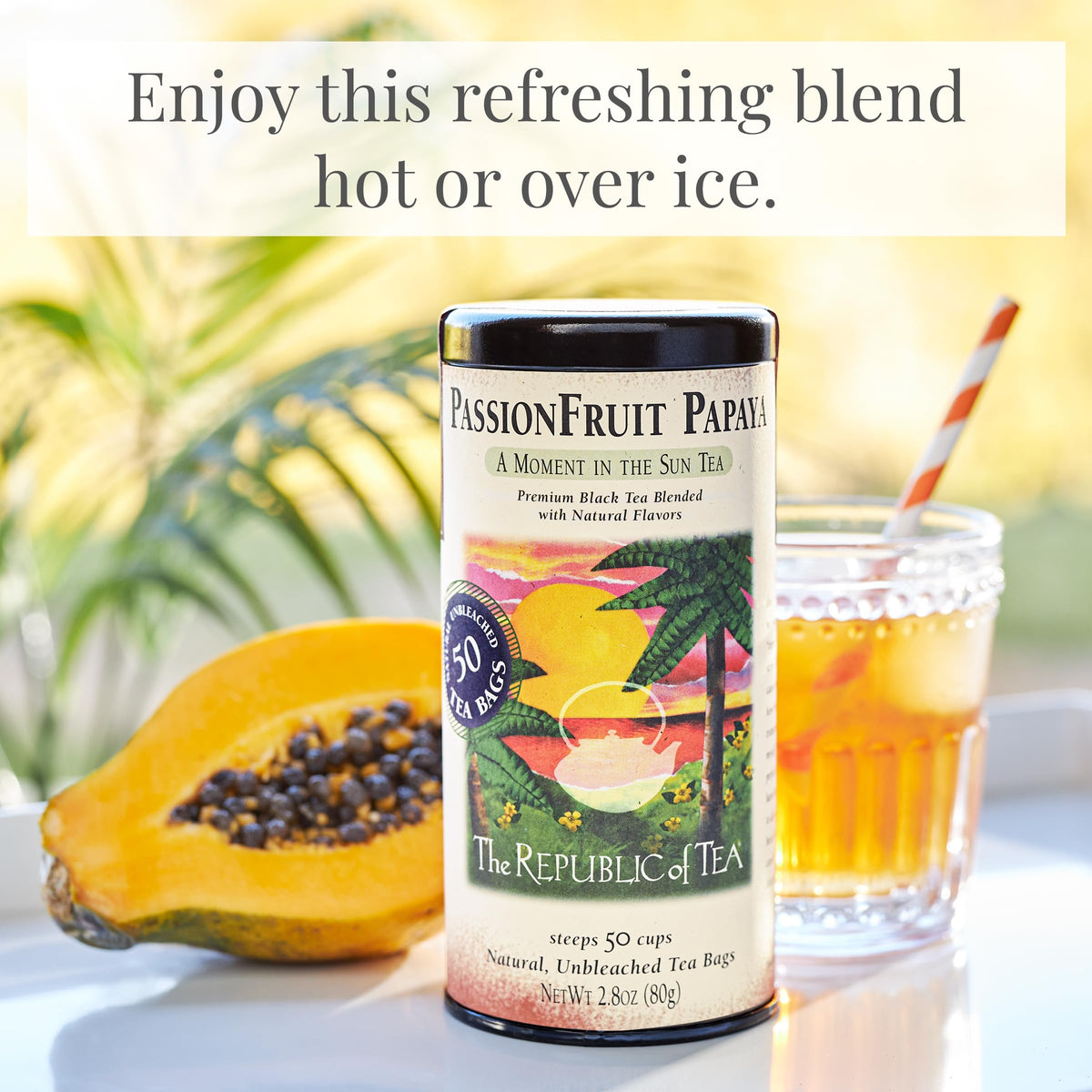 Sunflower petals and natural flavors create a visually appealing, fragrant cup.