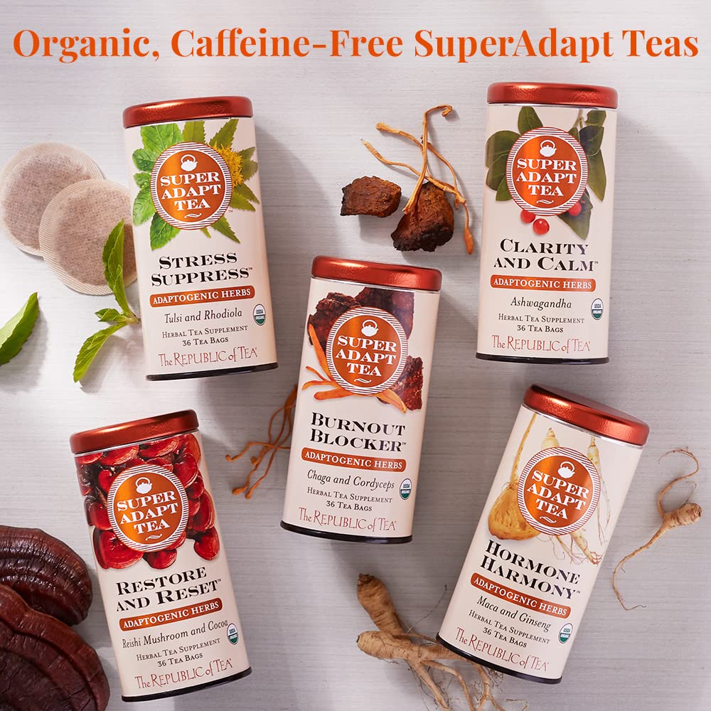 Brewed SuperAdapt cup steaming for a calming, focused moment.