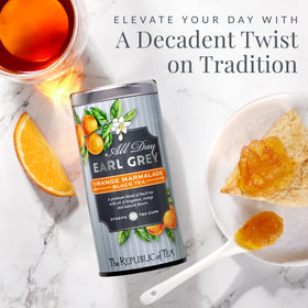 The Republic of Tea tea bags closeup showcases premium ingredients and natural flavors.